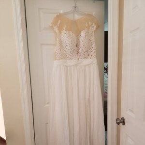 white wedding dress